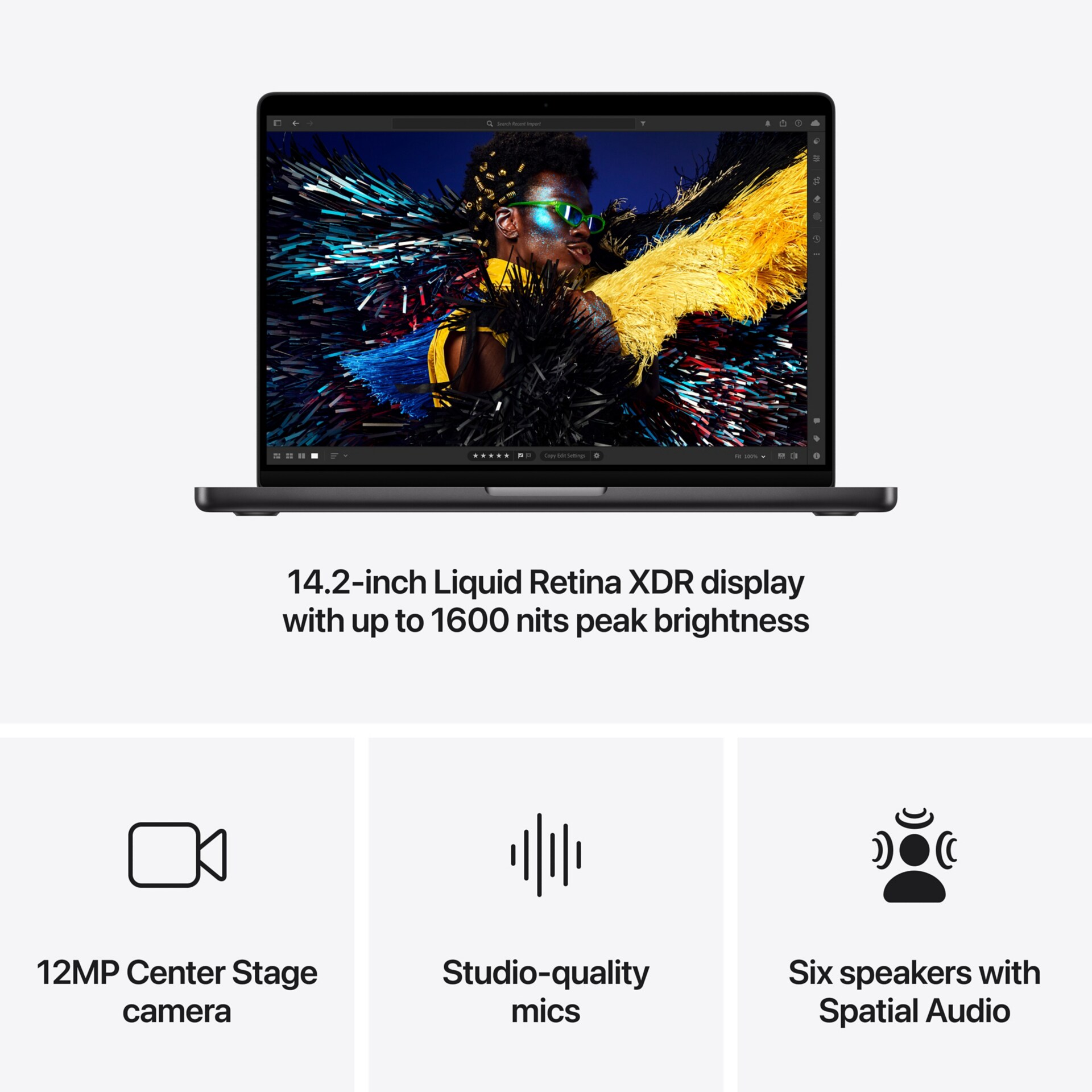 Thumbnail 6 of 8 for Apple MacBook Pro - 14" - M4 Max - 16‑core CPU - 40‑core GPU - 64 GB RAM - 4 TB SSD - Nano-texture Glass - Space Black