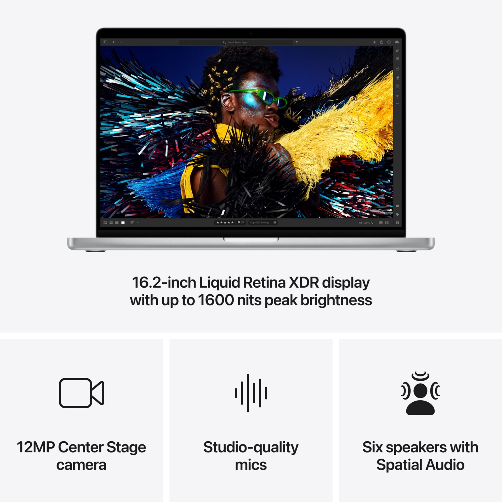 Thumbnail 6 of 8 for Apple MacBook Pro - 16" - M4 Max - 16‑core CPU - 40‑core GPU - 48 GB RAM - 4 TB SSD - Nano-texture Glass - Silver
