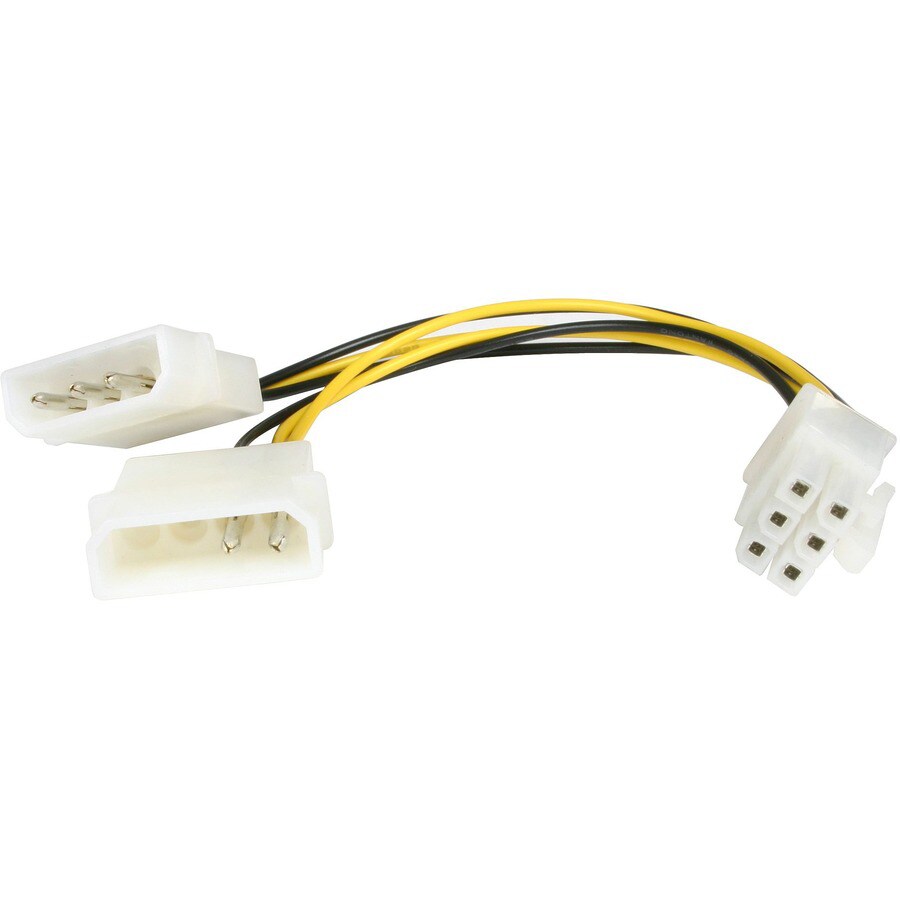 StarTech.com 6in LP4 to 6 Pin PCI Express Video Card Power Cable Adapter