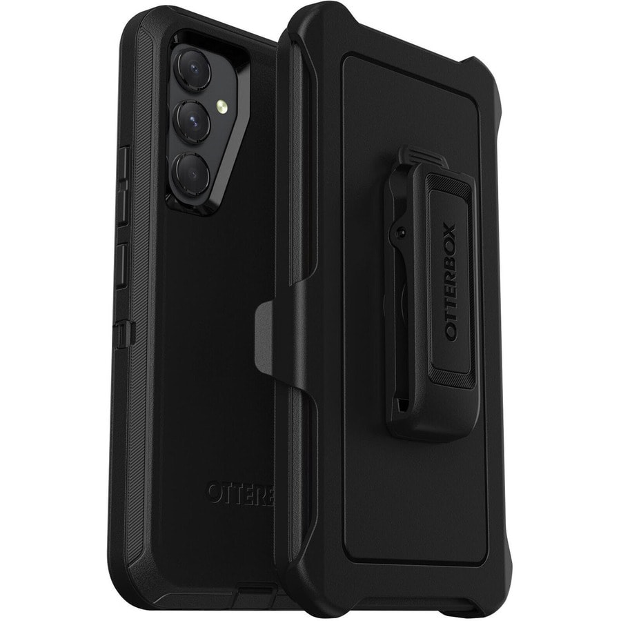 OtterBox Defender Rugged Carrying Case (Holster) Samsung Galaxy A54 Smartphone - Black
