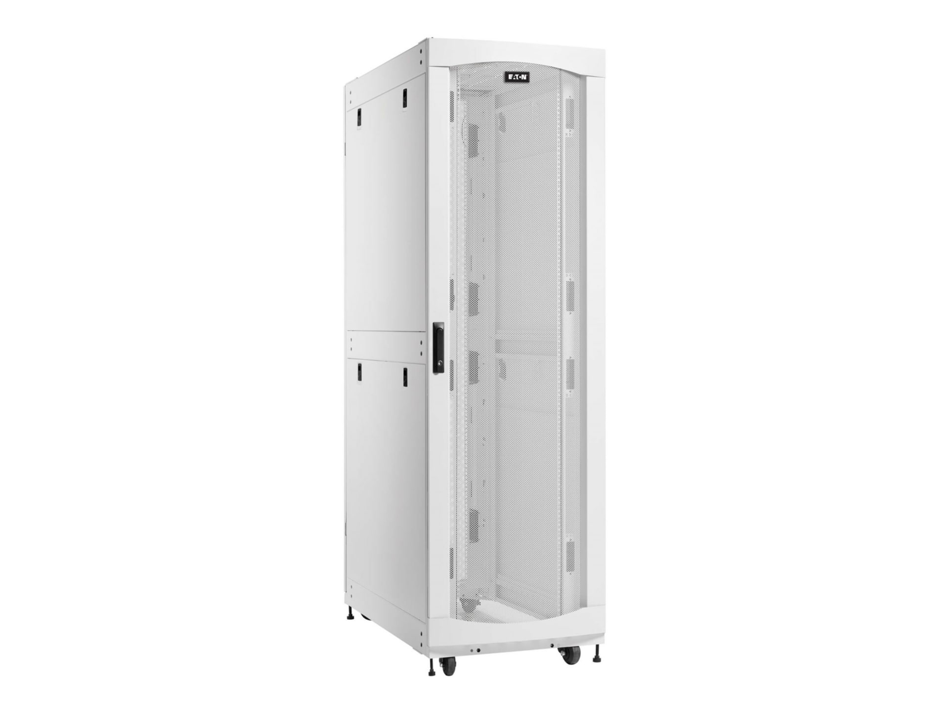 Eaton SmartRack 45U Standard-Depth Standard-Width Heavy-Duty Rack Enclosure Cabinet for AI Servers, White
