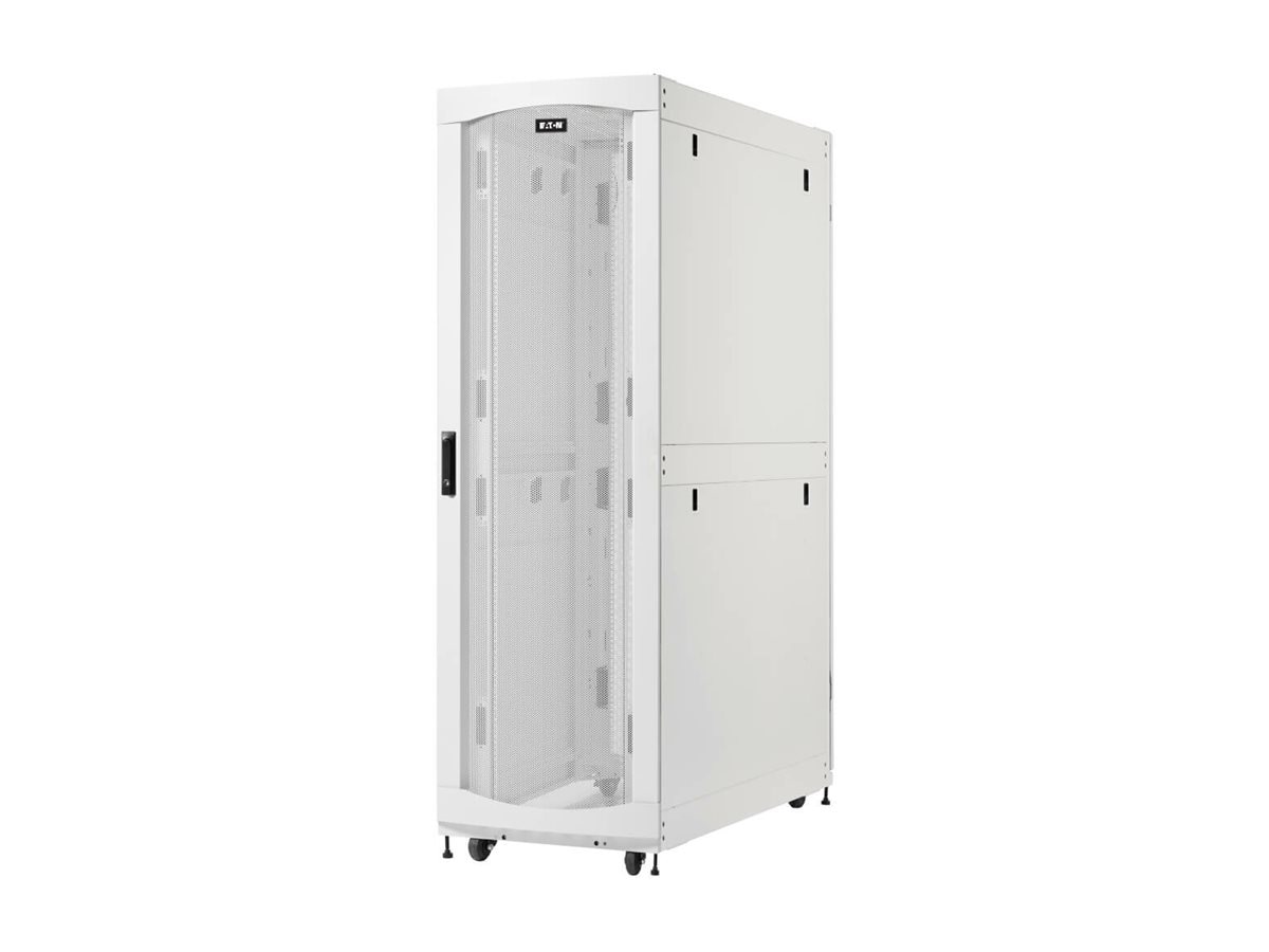 Eaton SmartRack 45U Extra-Deep Standard-Width Heavy-Duty Rack Enclosure Cabinet for AI Servers, White