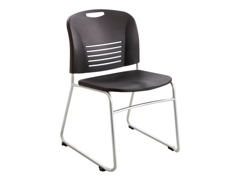 Safco Vy Sled Base - chair - plastic, polypropylene - black (pack of 2)