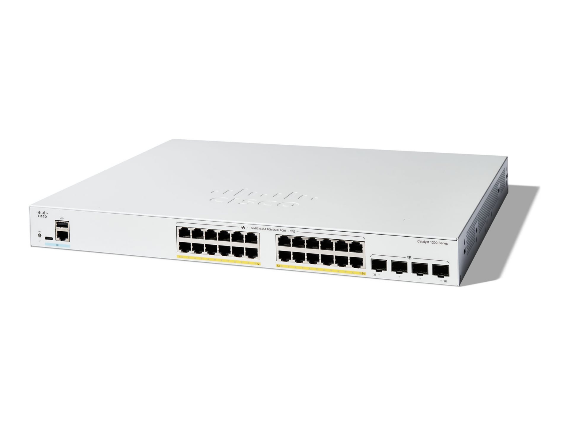 Cisco Catalyst 1200-24FP-4G - switch - 24 ports - smart - rack-mountable