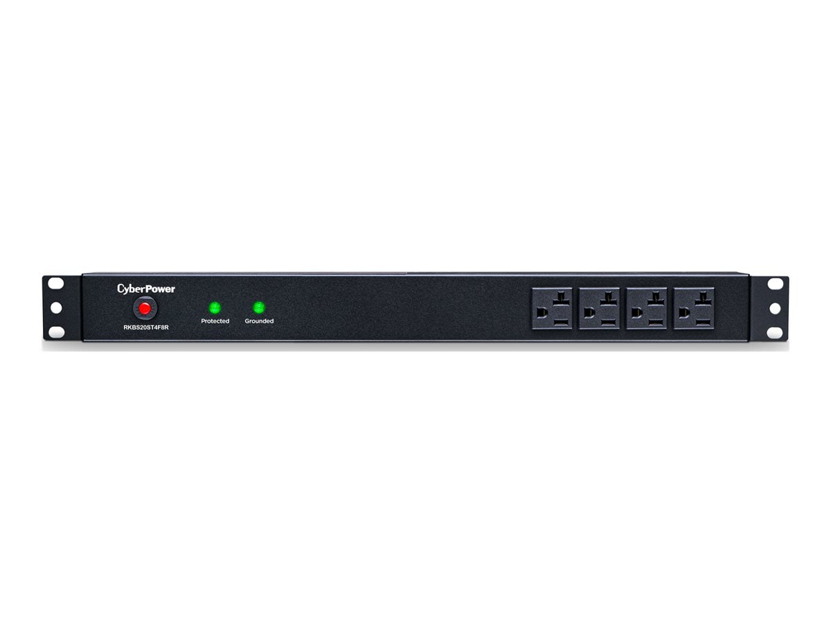 CyberPower Rackbar Surge Protection RKBS20ST4F8R Zero-U/1U - surge protecto