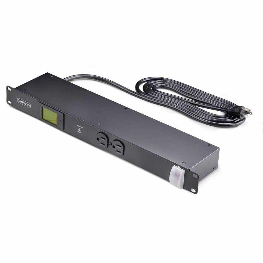 StarTech.com 8-Outlet Horizontal Rack Mount PDU, 1U Server Power Strip w/Su