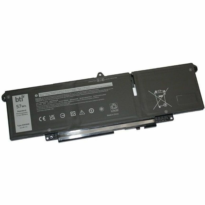 BTI WW8N8-BTI 3-CELL 11.4V LI-ION BATTERY WW8N8, V0W55, 047T0, CN-0047T0