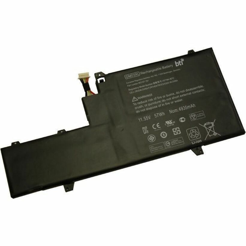 BTI 863280-855-BTI 11.55V 57WHR LI-ION BATTERY 863280-855, OM03057XL-PL, OM