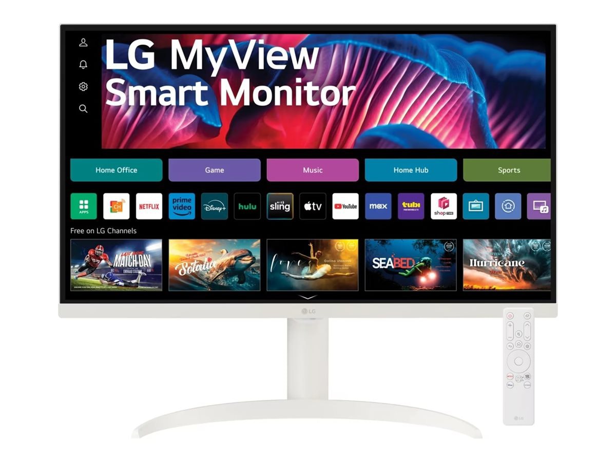 LG MyView 27SR75U-W 27" Class 4K UHD Smart LCD Monitor - 16:9 - White