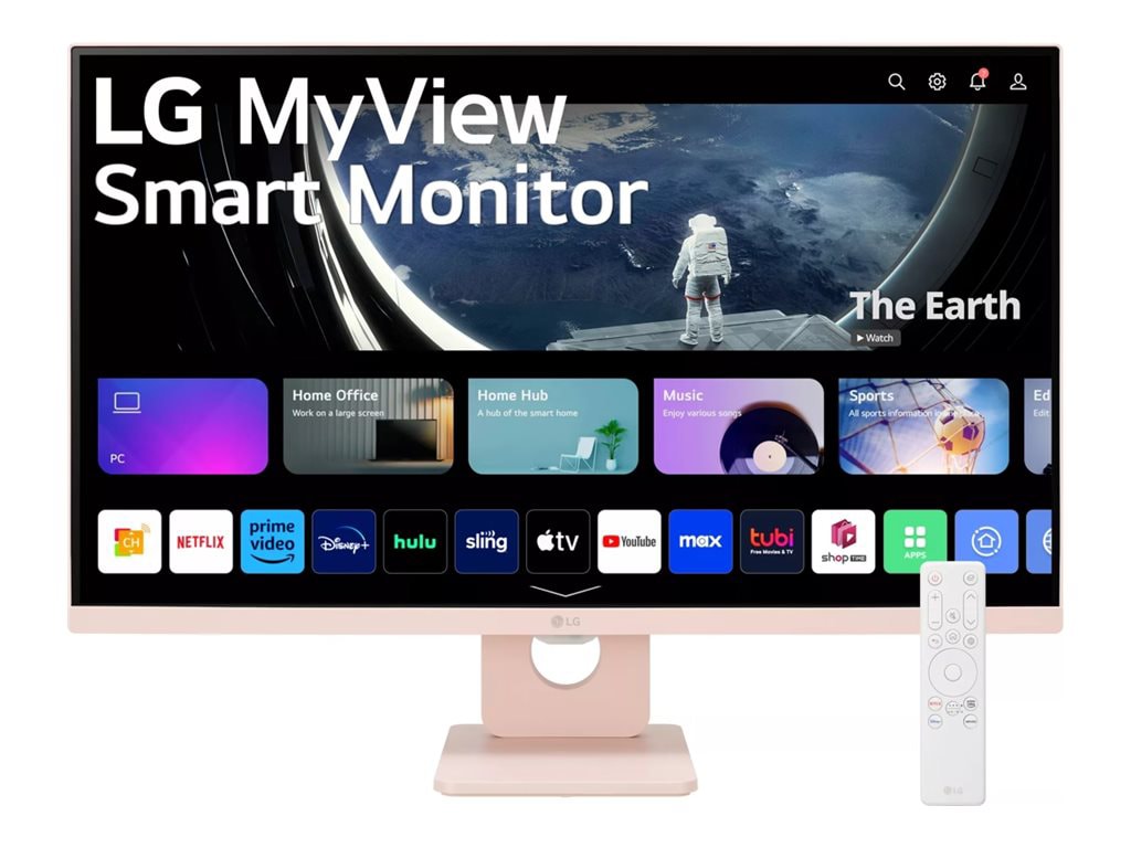 LG MyView 27SR50F-P 27" Class Full HD Smart LCD Monitor - 16:9 - Pink