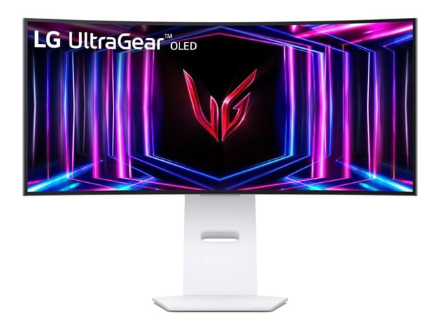 LG UltraGear 34GS95QE-W 34" Class UWQHD Curved Screen Gaming OLED Monitor - 21:9 - White