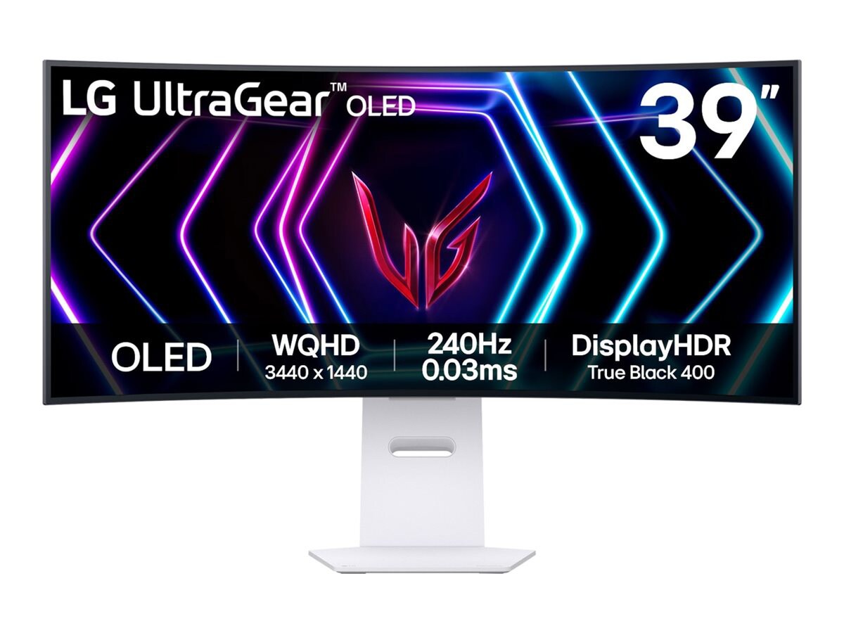 LG UltraGear 39GS95QE-W - OLED monitor - curved - 39" - HDR