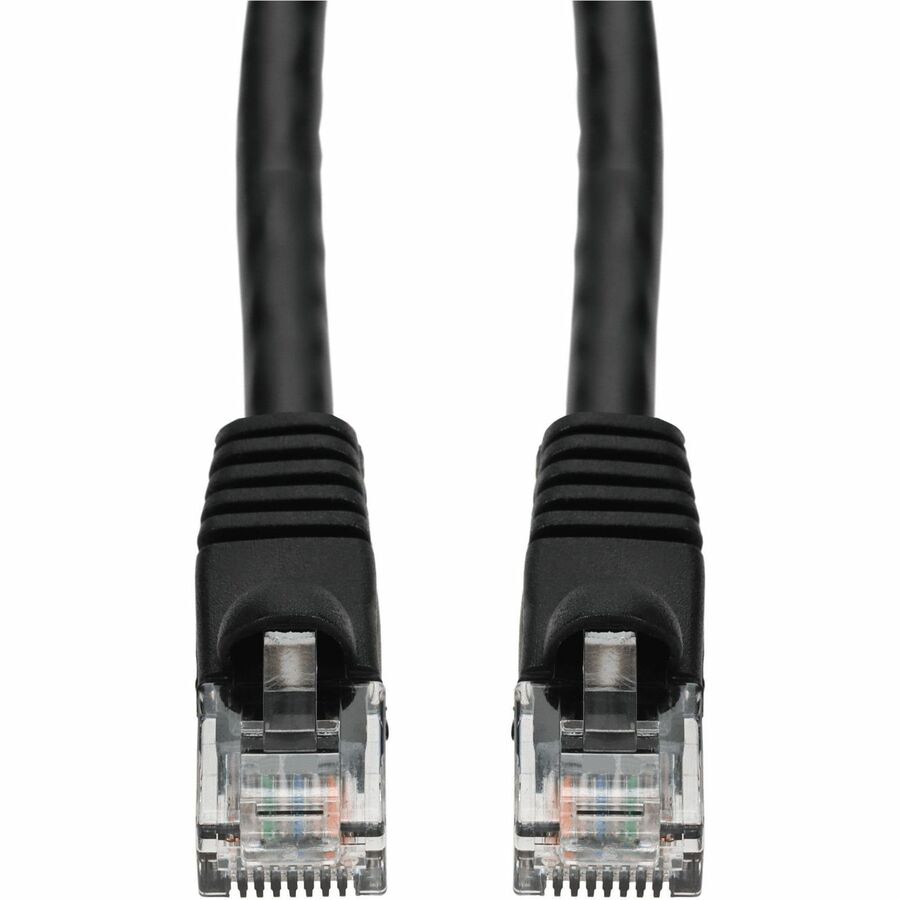 Proline 8in Black CAT 6 PVC Ethernet Cable Snagless Bubble Boot RJ-45 M/M