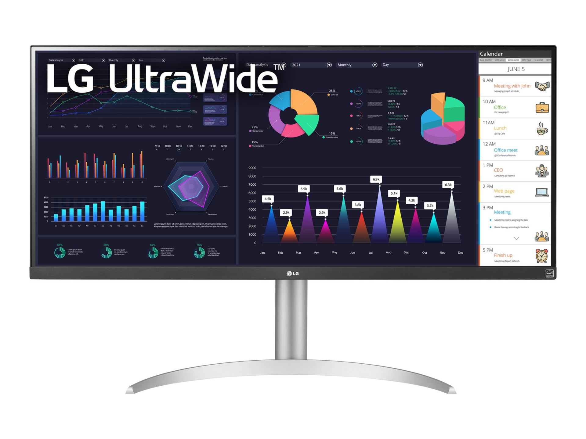 LG Ultrawide 34WQ650-W 34" Class Full HD LCD Monitor - 21:9