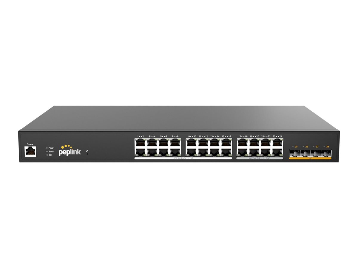 Peplink Switch Series PLS-24-H2G-410W - switch - 24 ports - managed - TAA C