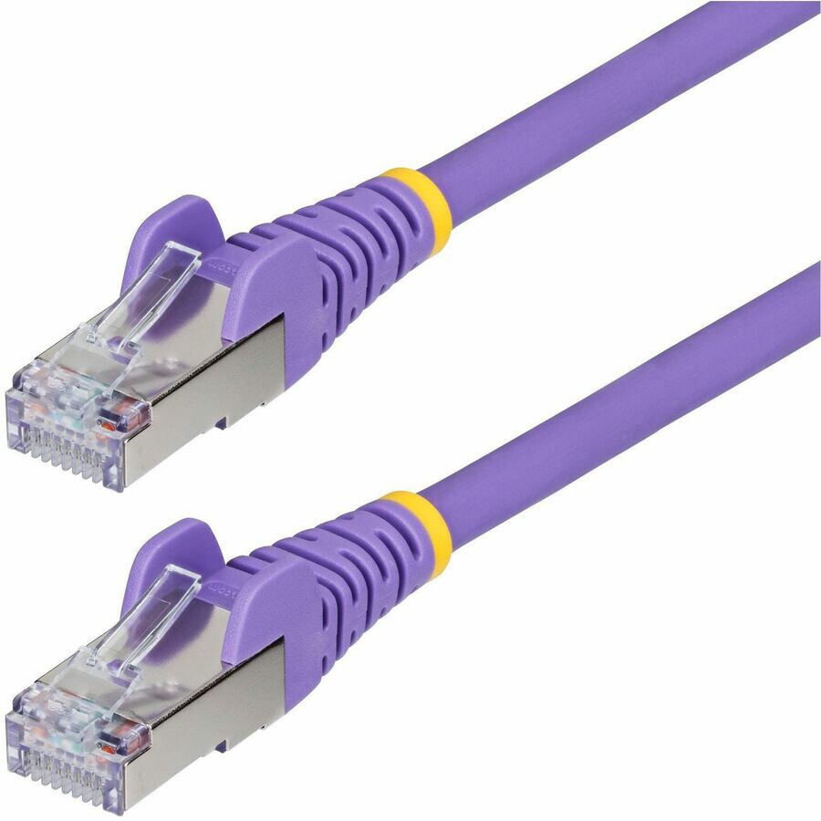 StarTech.com 1ft Purple CAT6a Ethernet Cable, Snagless RJ45, 10G, 100W PoE,