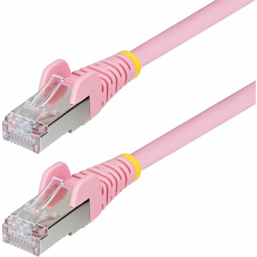 StarTech.com 1ft Pink CAT6a Ethernet Cable, Snagless RJ45, 10G, 100W PoE, S