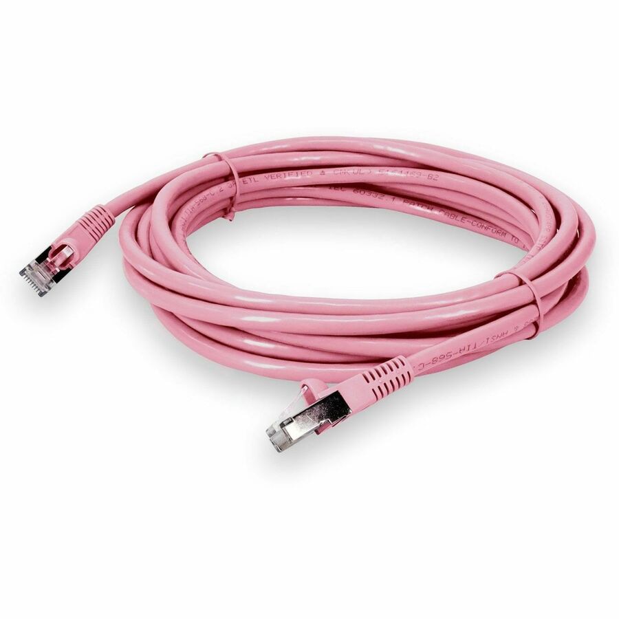 Proline 50ft Pink CAT 6 Shielded PVC Ethernet Cable Snagless Easy Clear Boot RJ-45 M/M