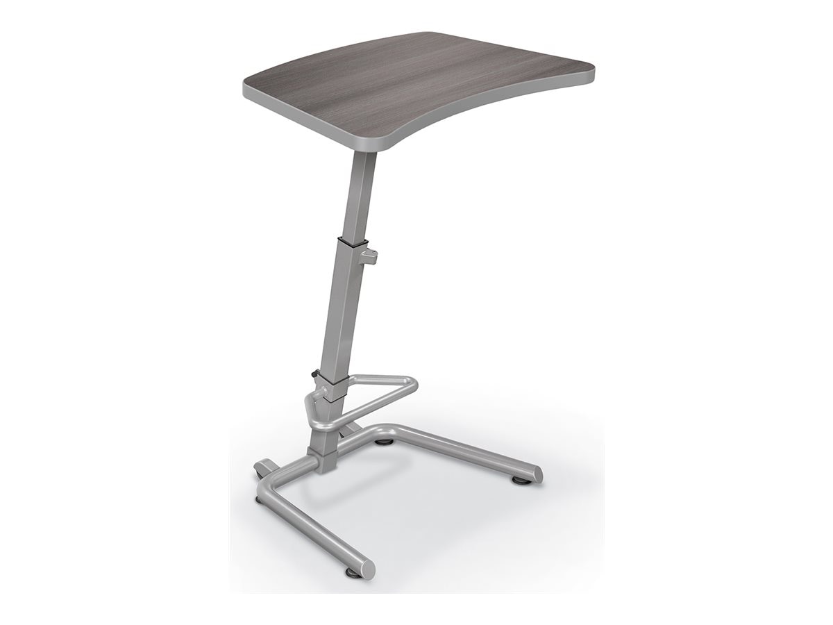 MooreCo Up-Rite Student - sit/standing desk - curved - gray elm