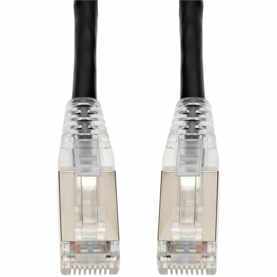 Proline 75ft Black CAT 6A Shielded PVC Ethernet Cable Snagless Easy Clear Boot RJ-45 M/M
