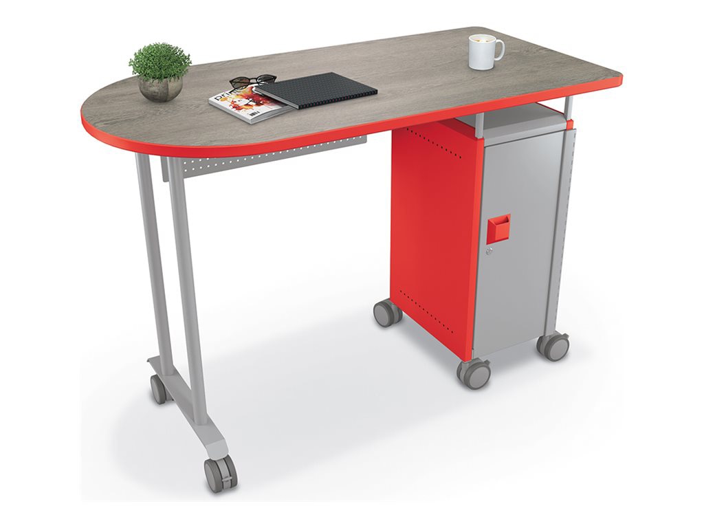 MooreCo Compass Teacher Small - workstation - U-shaped - graphite nebula