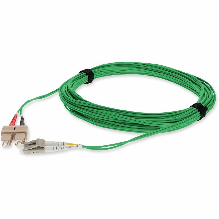 Proline 3m SC to LC Green OM4 Duplex OFNR (Riser-Rated) TAA Fiber Patch Cable
