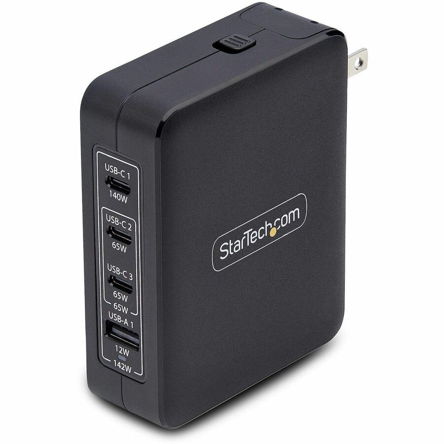 StarTech.com 140W USB-C Wall Charger, 3x USB-C/1x USB-A PD 3.1 Internationa