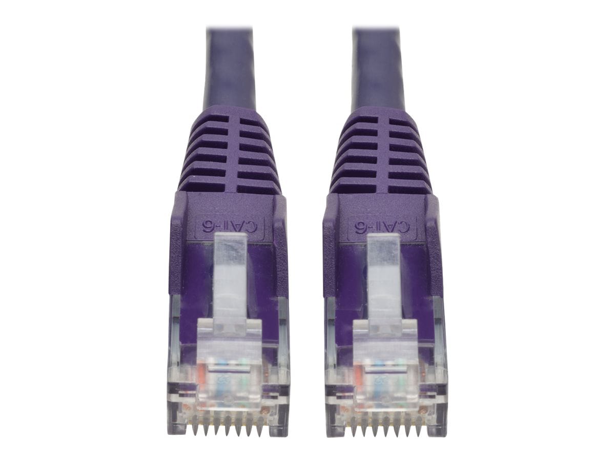 Eaton Tripp Lite Series Cat6 Gigabit Snagless Molded (UTP) Ethernet Cable (RJ45 M/M), PoE, Purple, 20 ft. (6.09 m) -