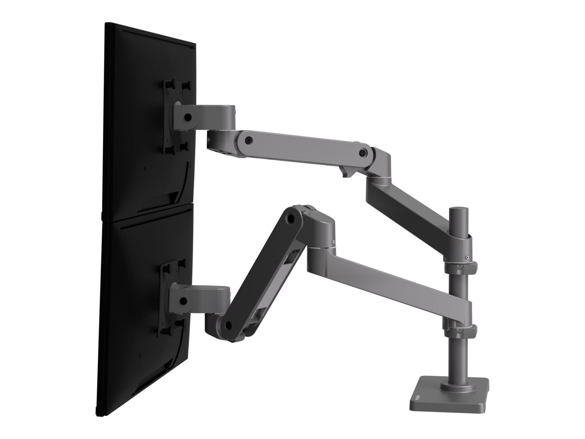 Ergotron LX Pro mounting kit - modular - for 2 LCD displays - dark gray