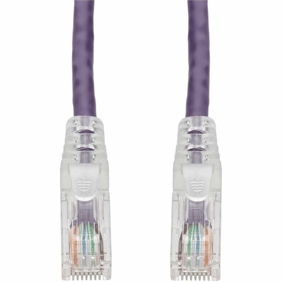 Proline 7ft Purple CAT 6 PVC Ethernet Cable Snagless Easy Clear Boot TAA RJ-45 M/M