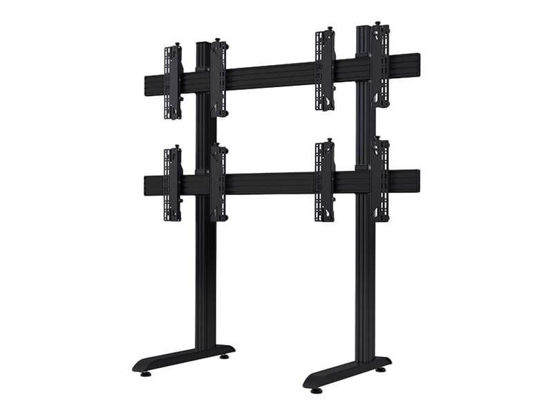 B-TECH System X BT8370 stand - for 2x2 video wall - black with black column