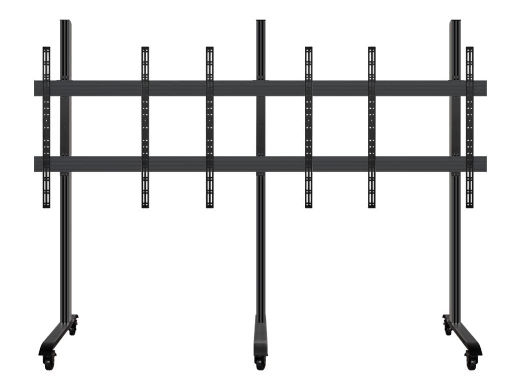 B-TECH System X BT83LG171-M cart - mobile stand - for dvLED video wall - black with black column