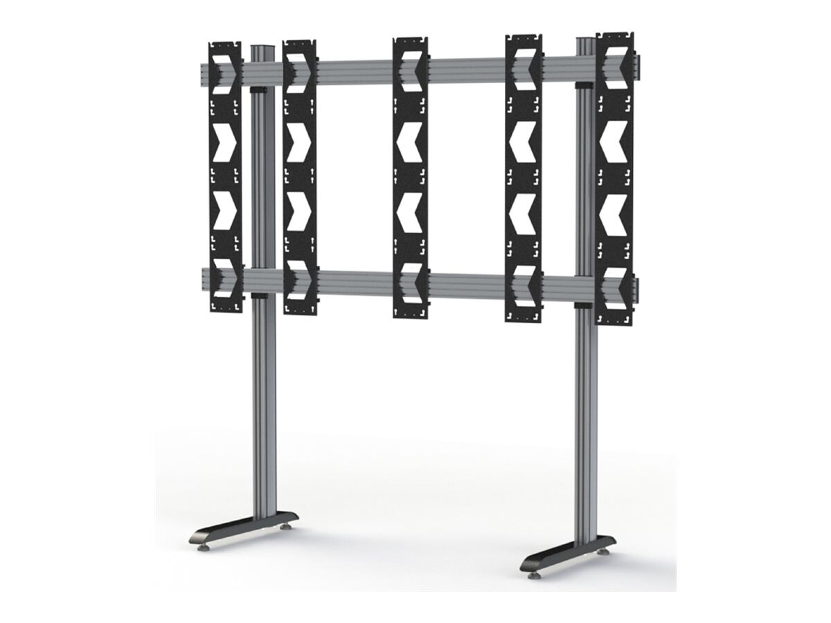 B-TECH BT93UNIUPS-S-4X4 stand - open frame - for 4x4 dvLED video wall - black