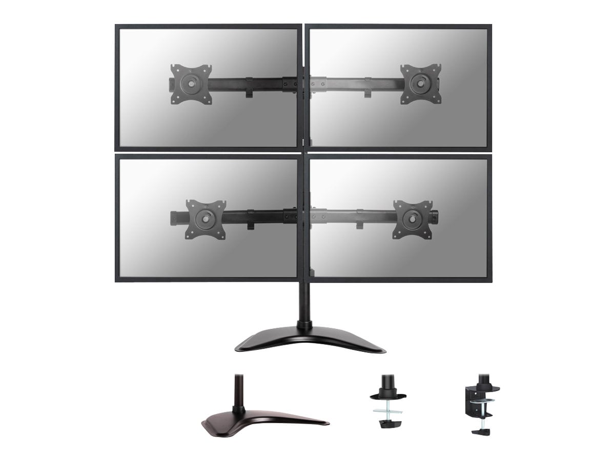 Neomounts NM-D335D4 stand - full-motion - for 4 LCD displays - black