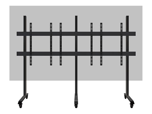 B-TECH System X BT83LG163-M stand - All-in-One - for LED display - mobile - black with black column