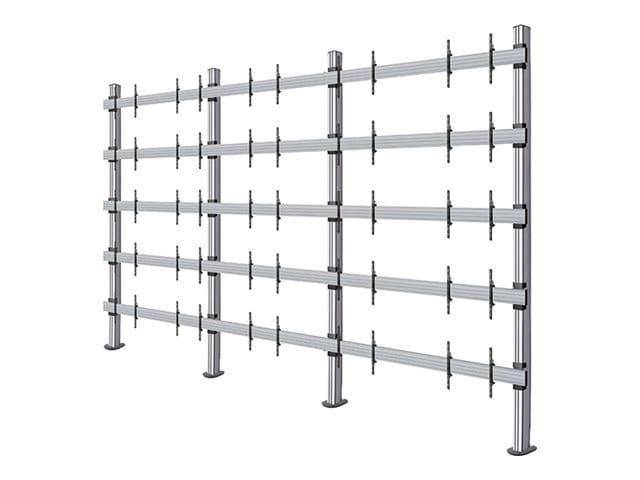 B-TECH System X BT9372-LG-LSAC-4X4 stand - open frame - for 4x4 dvLED video wall - 217", bolt-down - black with black