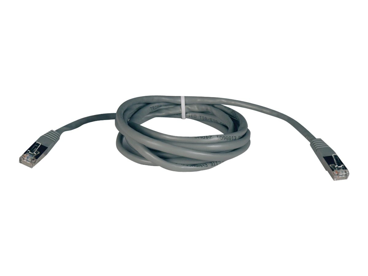 Eaton Tripp Lite Series Cat5e 350 MHz Molded Shielded (STP) Ethernet Cable (RJ45 M/M), PoE - Gray, 7 ft. (2.13 m) -