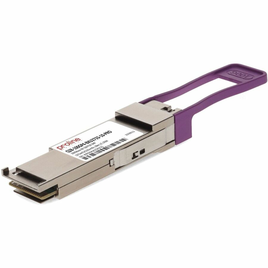 Proline MSA and TAA Compliant 100GBase-BX QSFP28 Single Lambda Transceiver (SMF, 1271nmTx/1331nmRx, 10km, LC, DOM, with