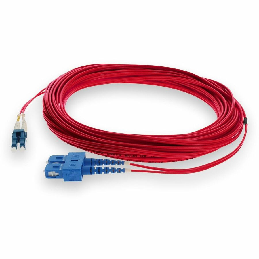 Proline 20m SC to LC Red OS2 Duplex OFNR (Riser-Rated) SMF Fiber Patch Cable