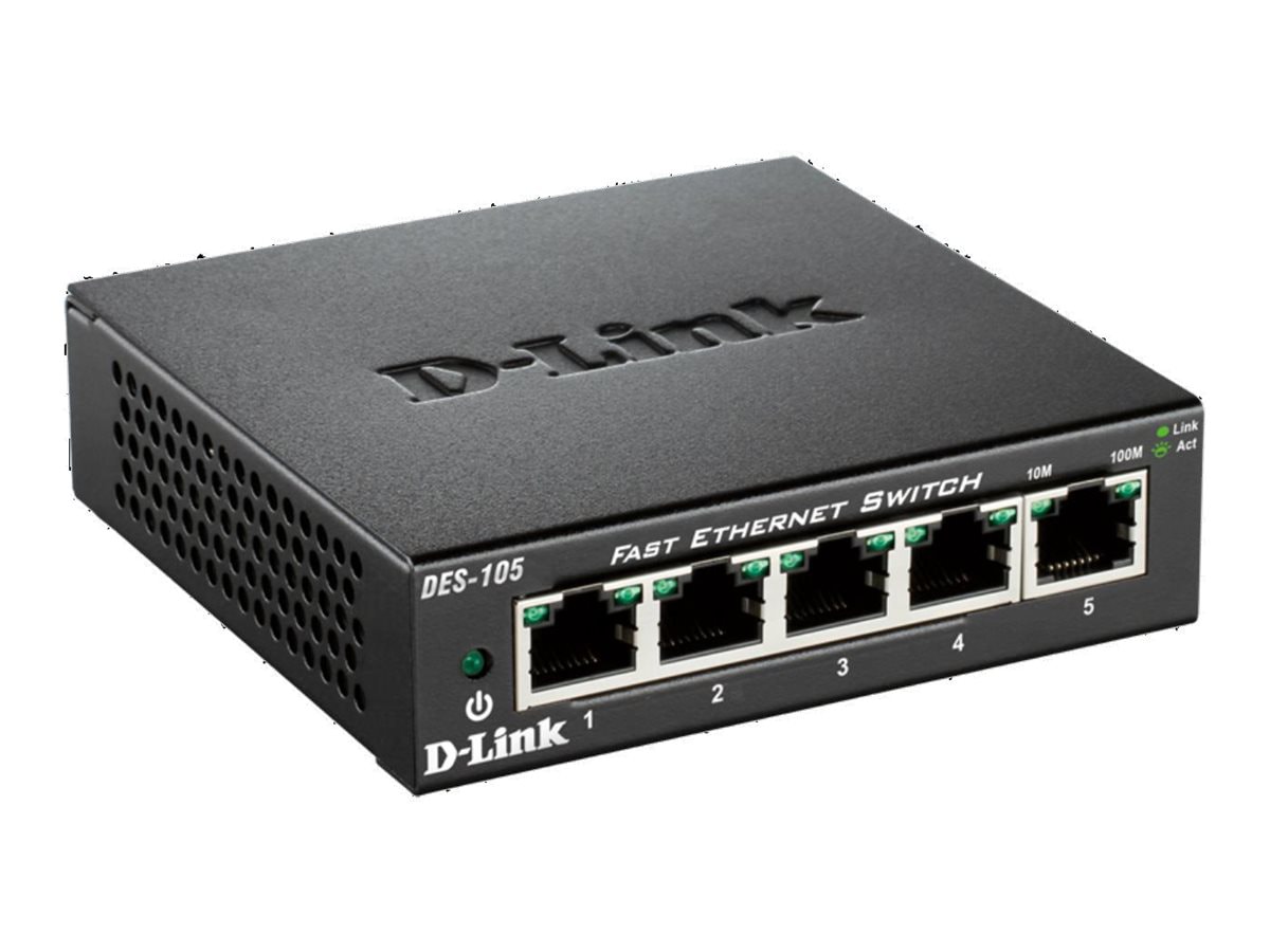 D-Link DES-105 5-Port 10/100 Desktop Switch