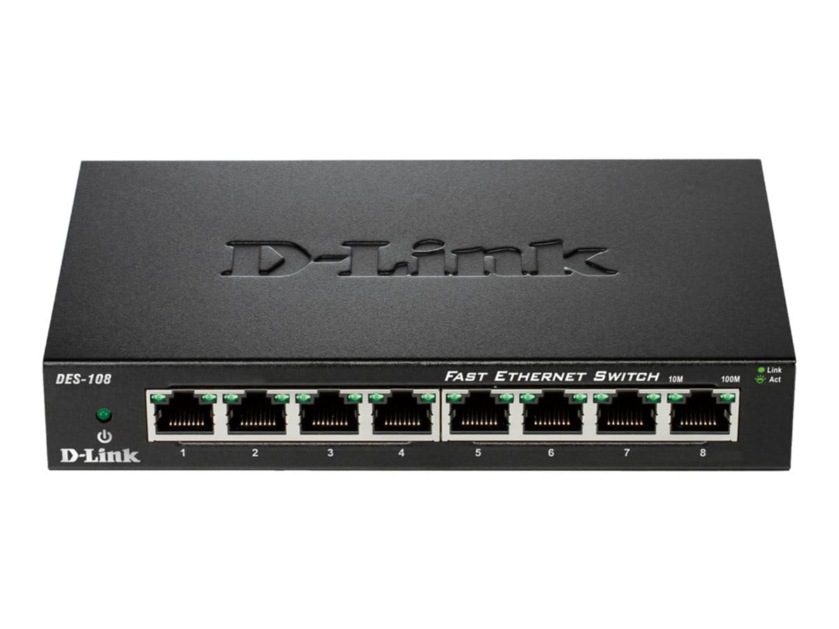 D-Link DES 108 - switch - 8 ports