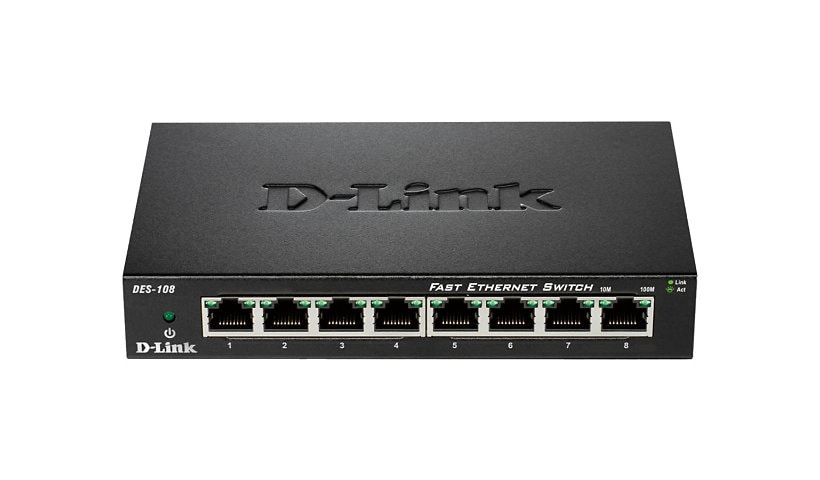 D-Link DES 108 - switch - 8 ports