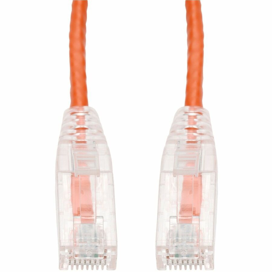 Proline 8ft Orange CAT 6 Slim PVC Ethernet Cable Snagless Clear-Claw RJ-45 M/M