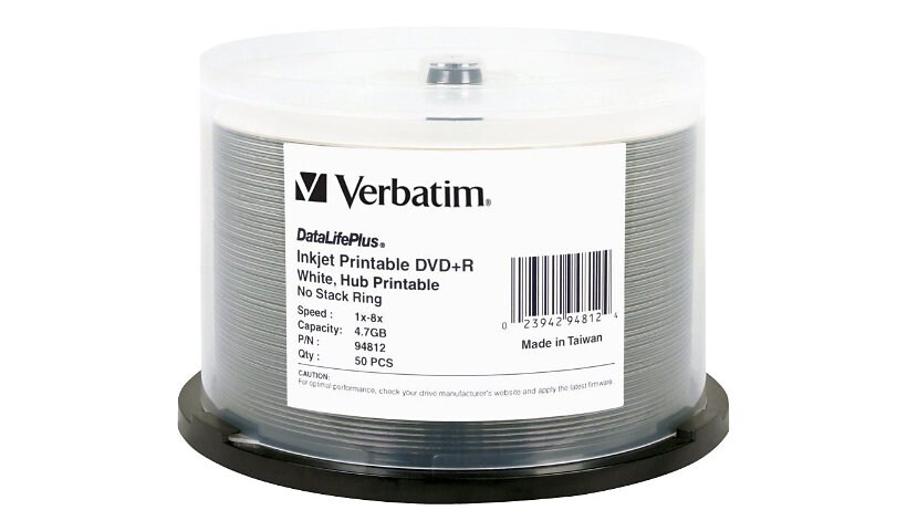 Verbatim DataLifePlus - DVD+R x 50 - 4.7 GB - storage media