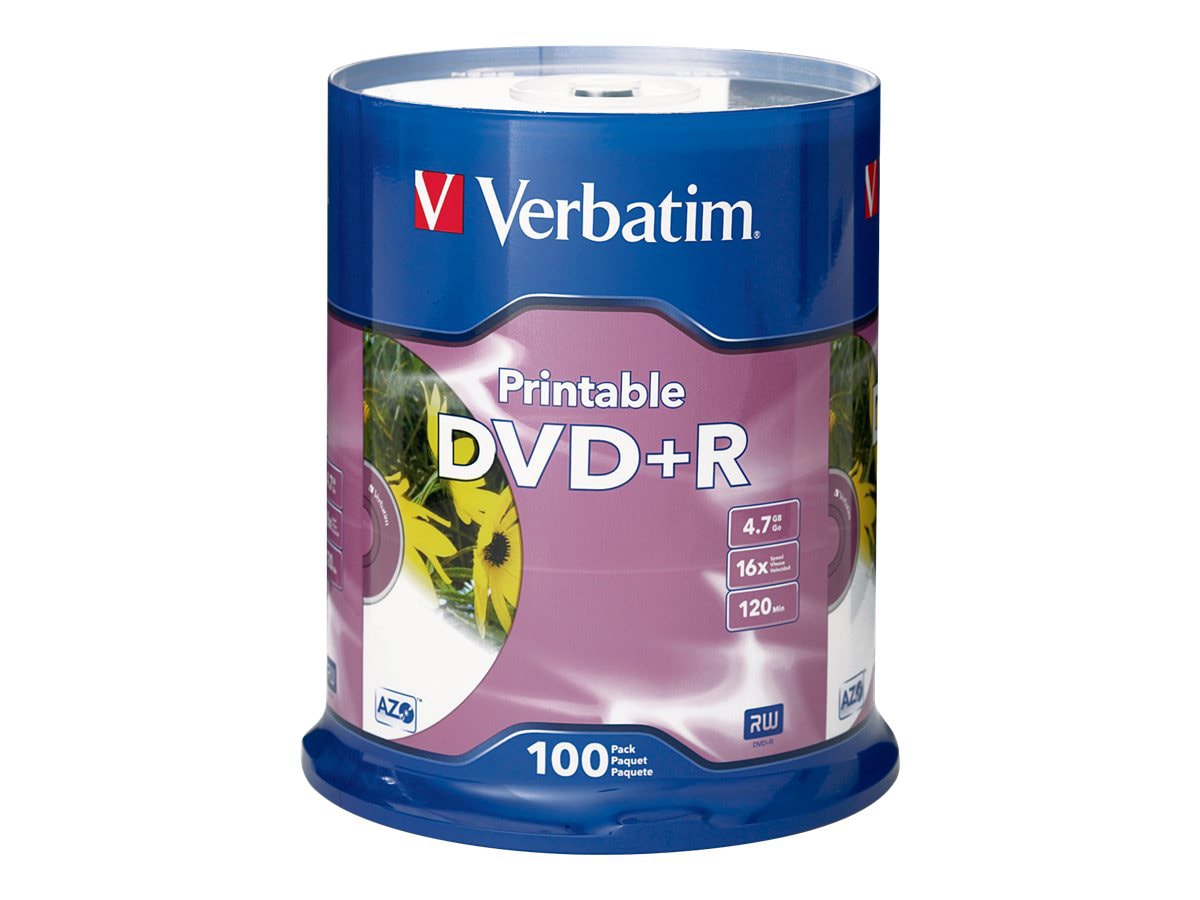 Verbatim - DVD+R x 100 - 4.7 GB - storage media