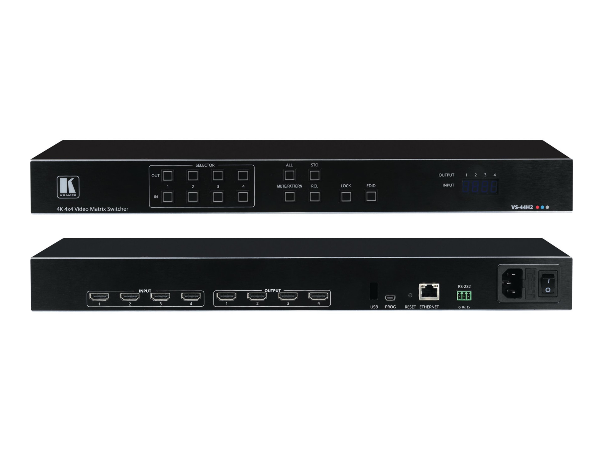 Kramer VS-44H2 - video/audio switch - rack-mountable