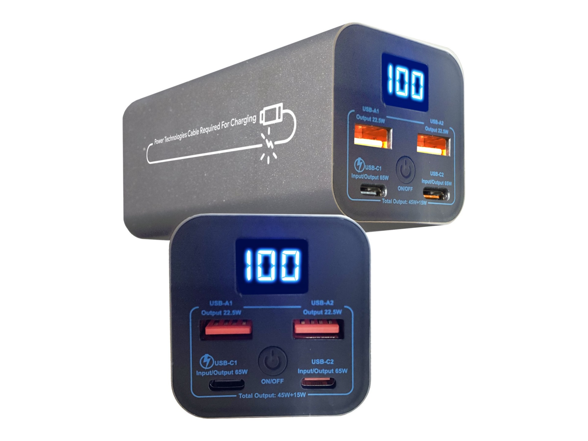 Power Technologies PowerBank+ power bank - rechargeable - Li-Ion - 2 x 9 pi