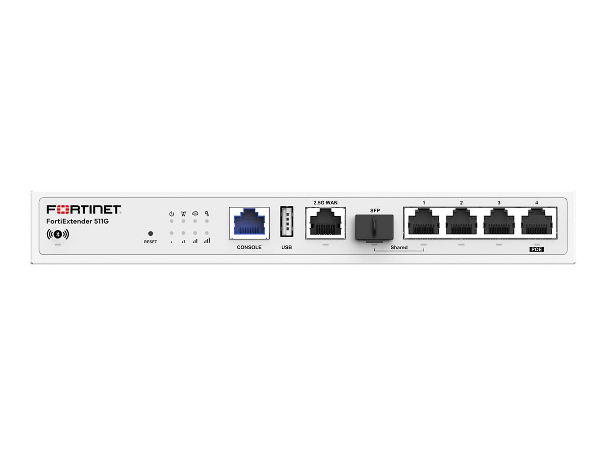 Fortinet FortiExtender 511G - router - WWAN - Bluetooth - 5G, 4G, 3G - desktop, wall-mountable