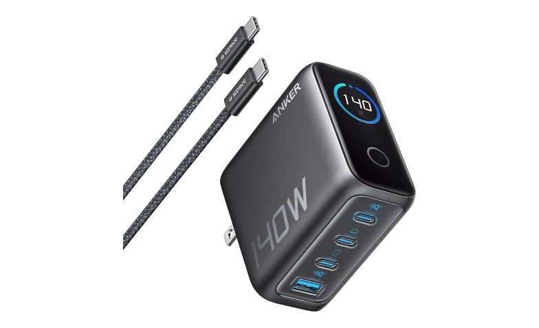 Anker Charger (140W, 4-Port, PD 3.1) with USB-C Cable