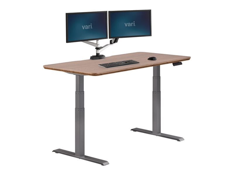VARI - sit/standing desk - rectangular - walnut